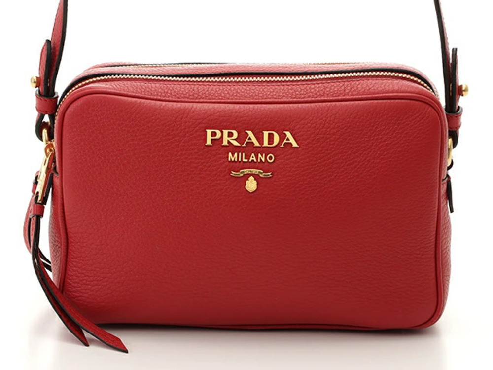 Prada Crossbody Tessuto Saffiano bag red calfskin